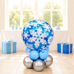 Snowflake Airfill Mini Balloon Column Kit - 13pc